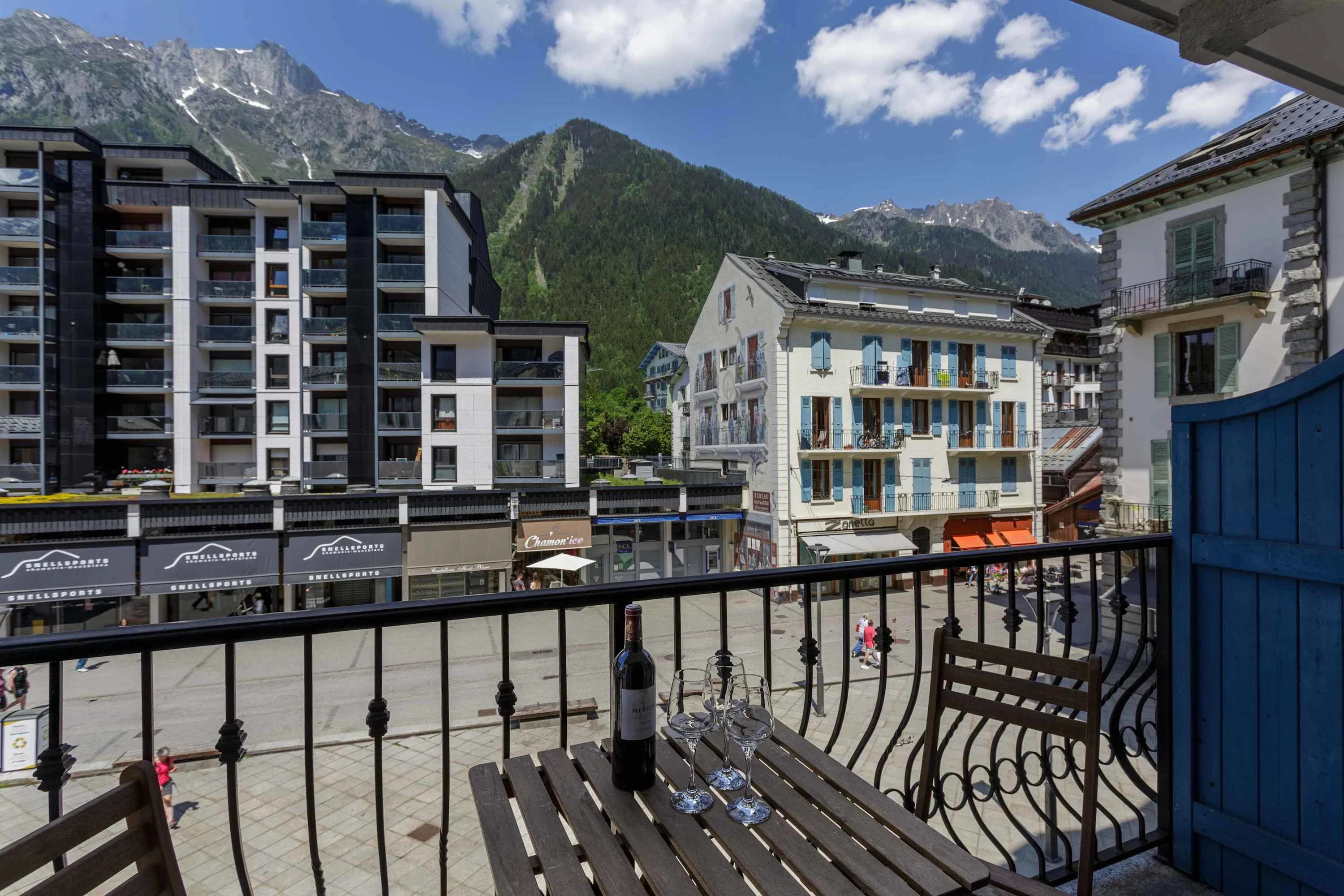 Balmat apartment's balcony has mountain views