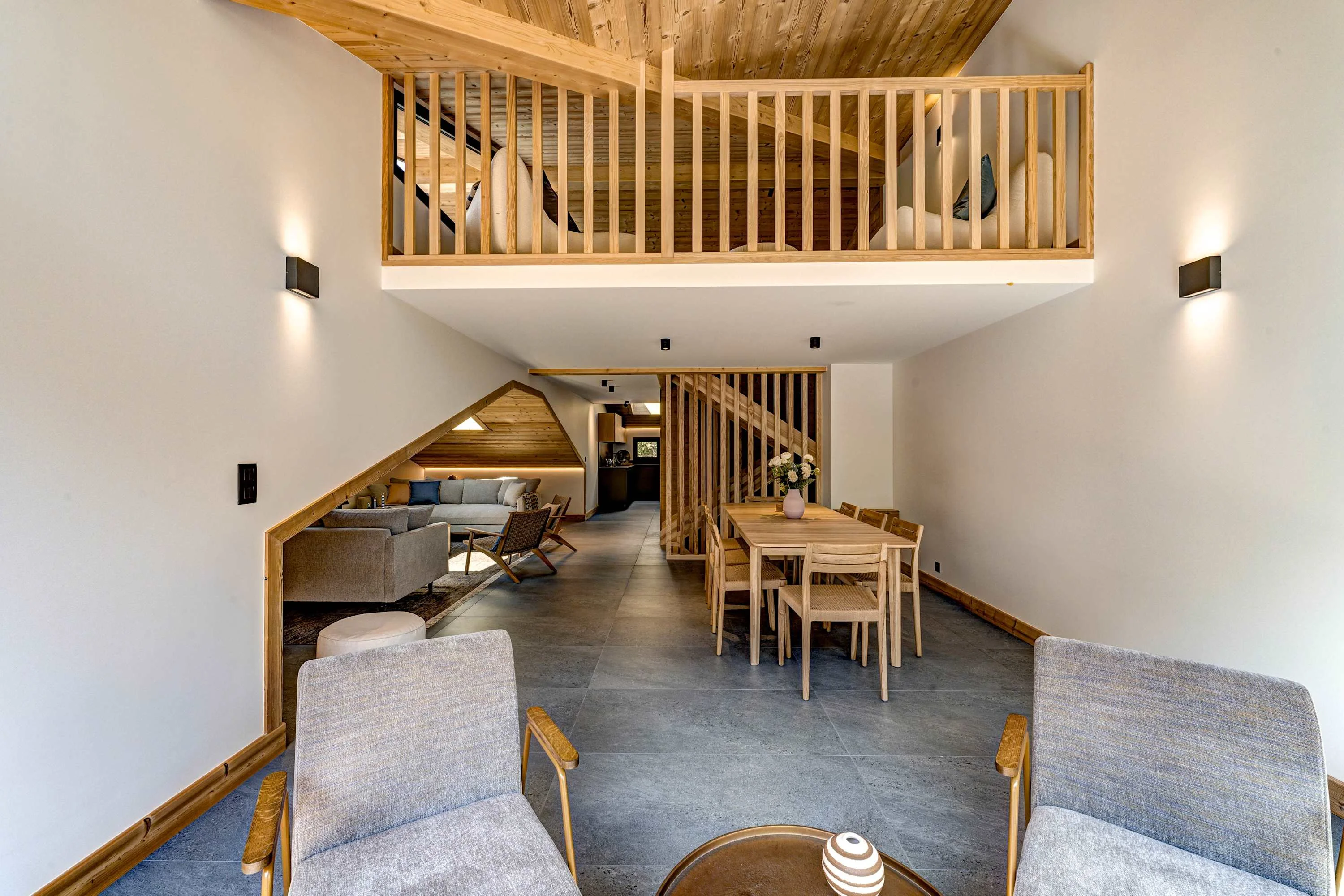Open plan living with mezzanine snug