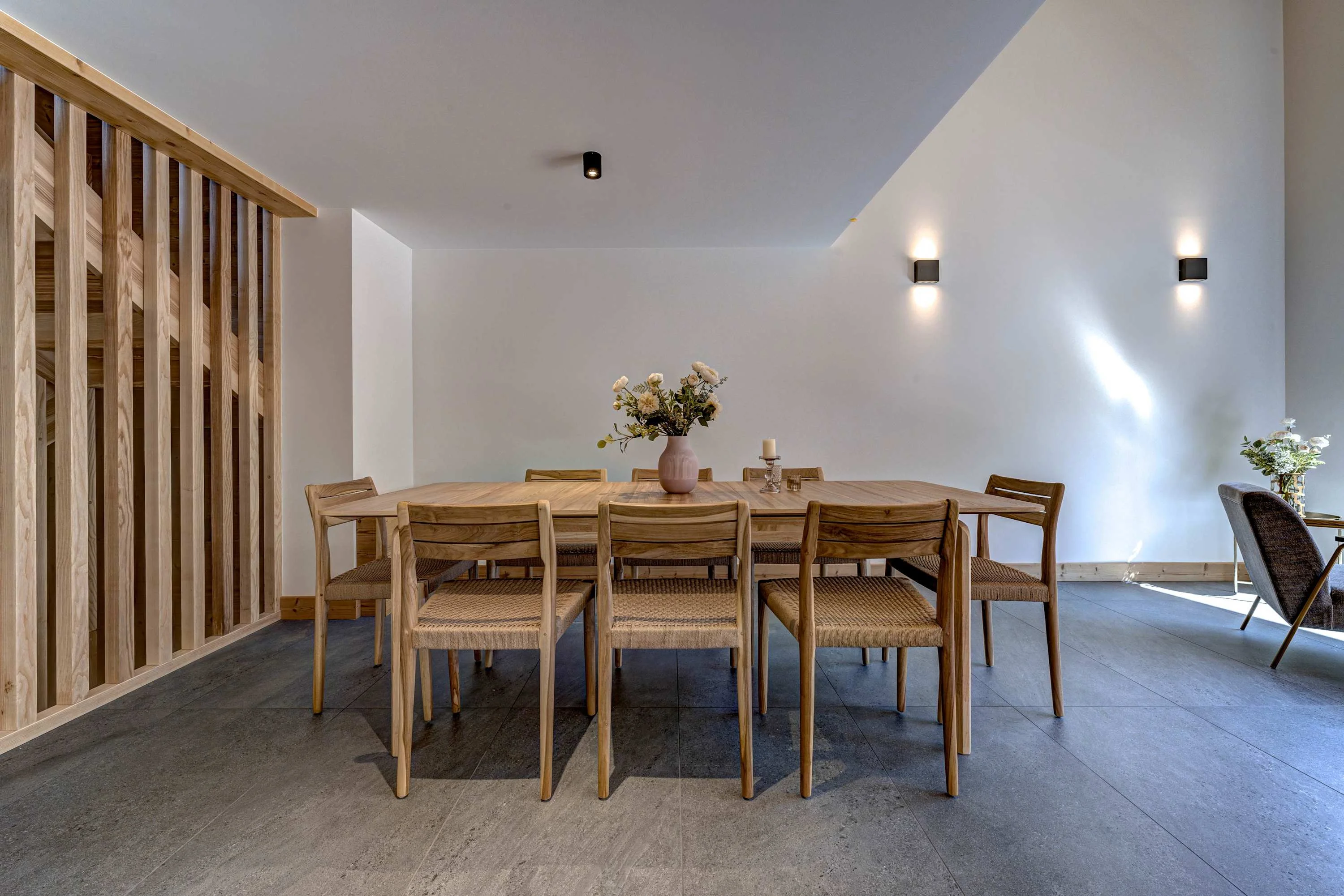 Dining table seats 8
