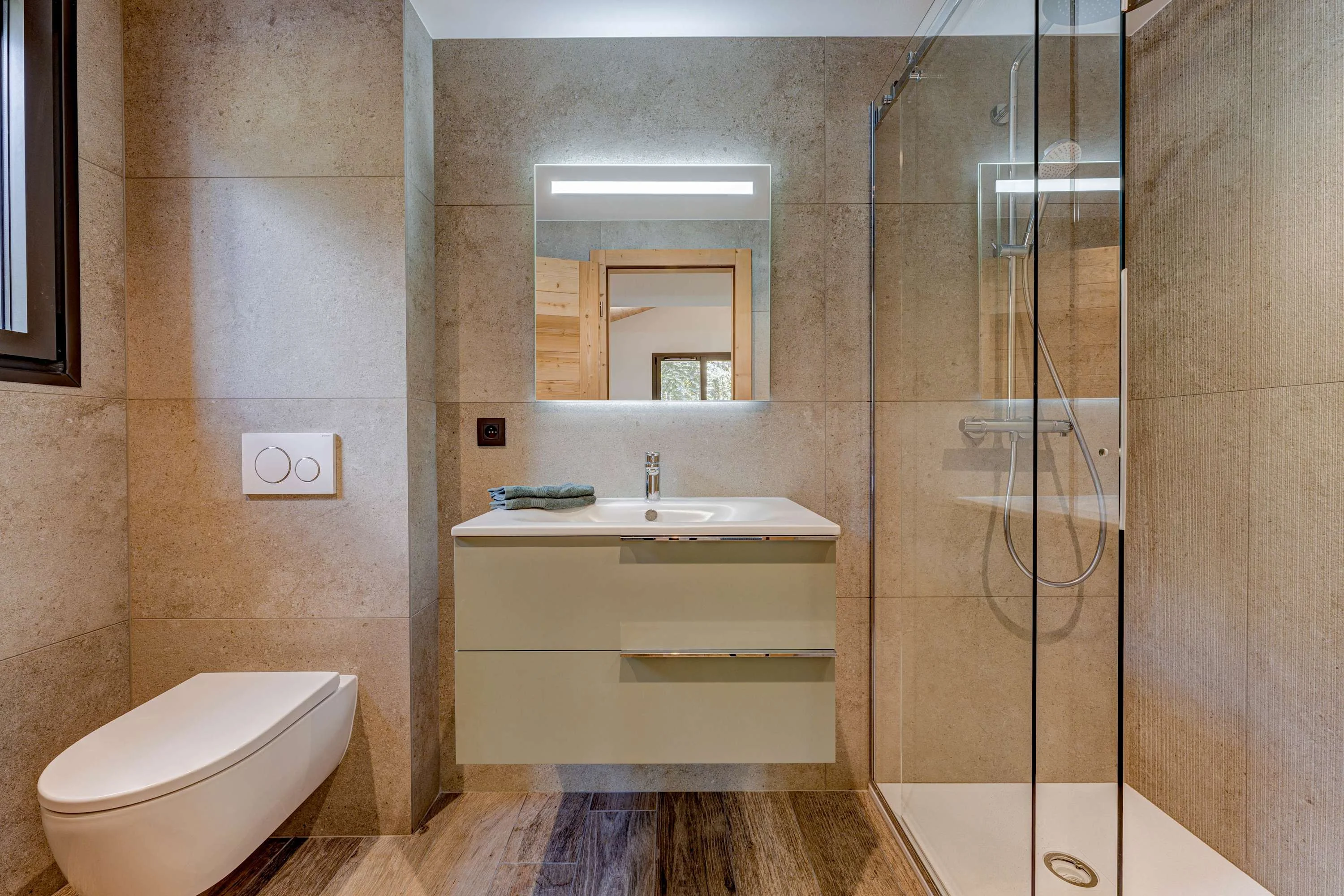 Ensuite for bedroom 3 with walk in shower