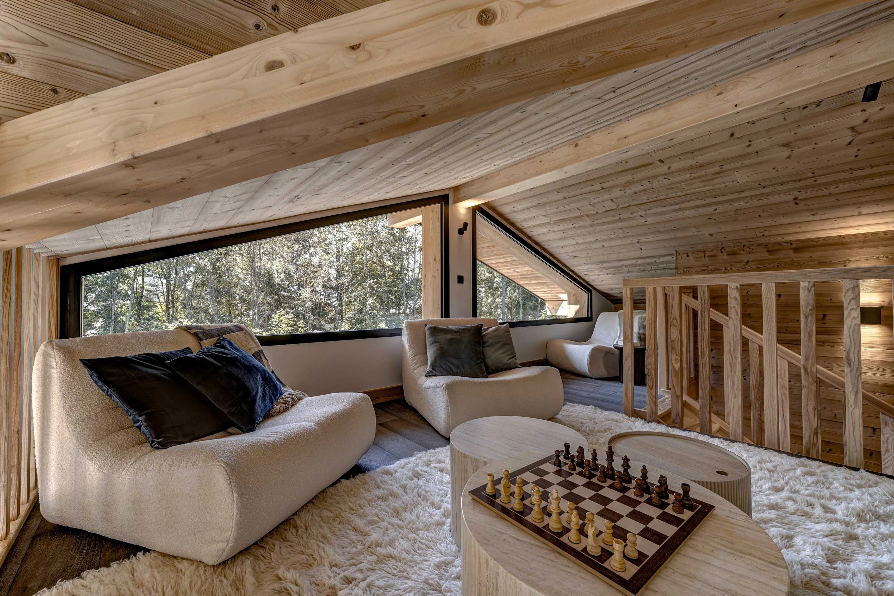 Mezzanine snug TV room