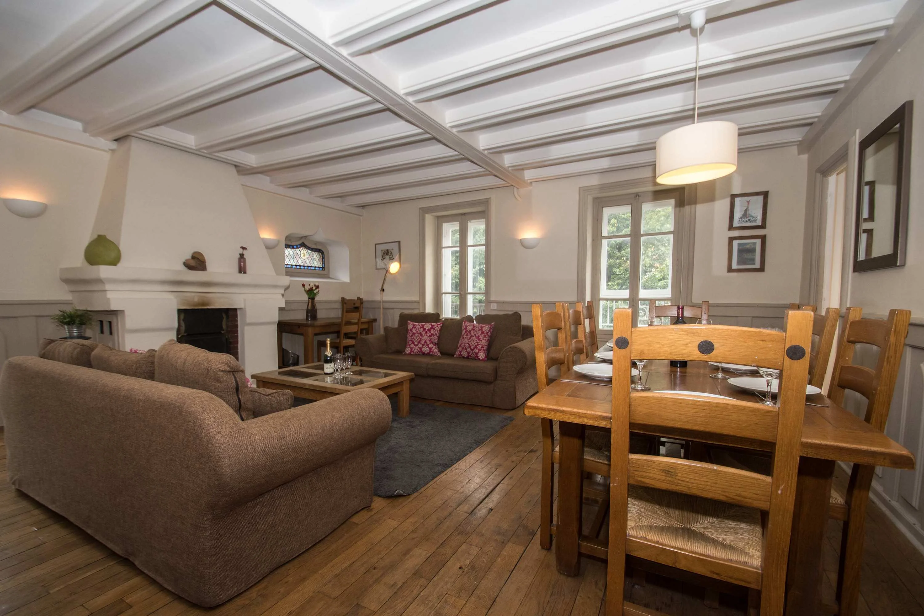Open-plan living-dining room