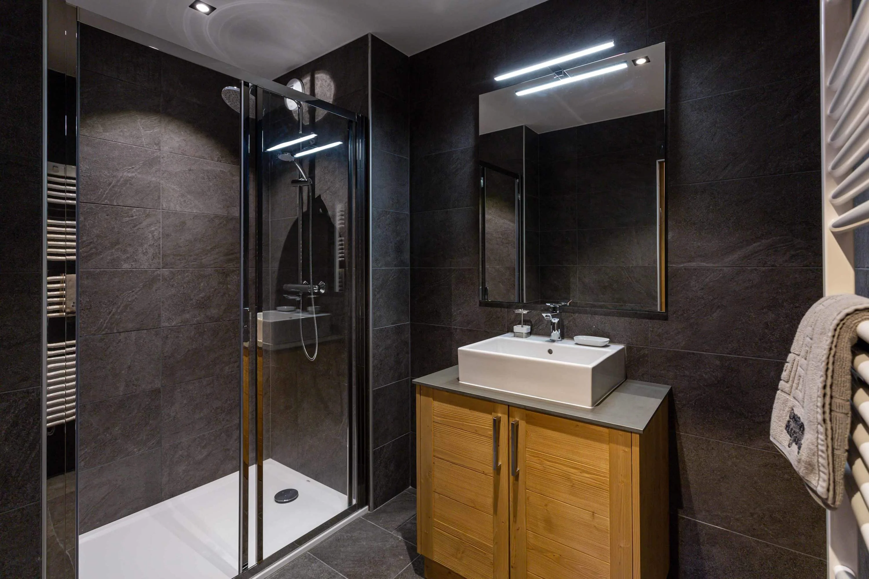 Bathroom with walk in shower