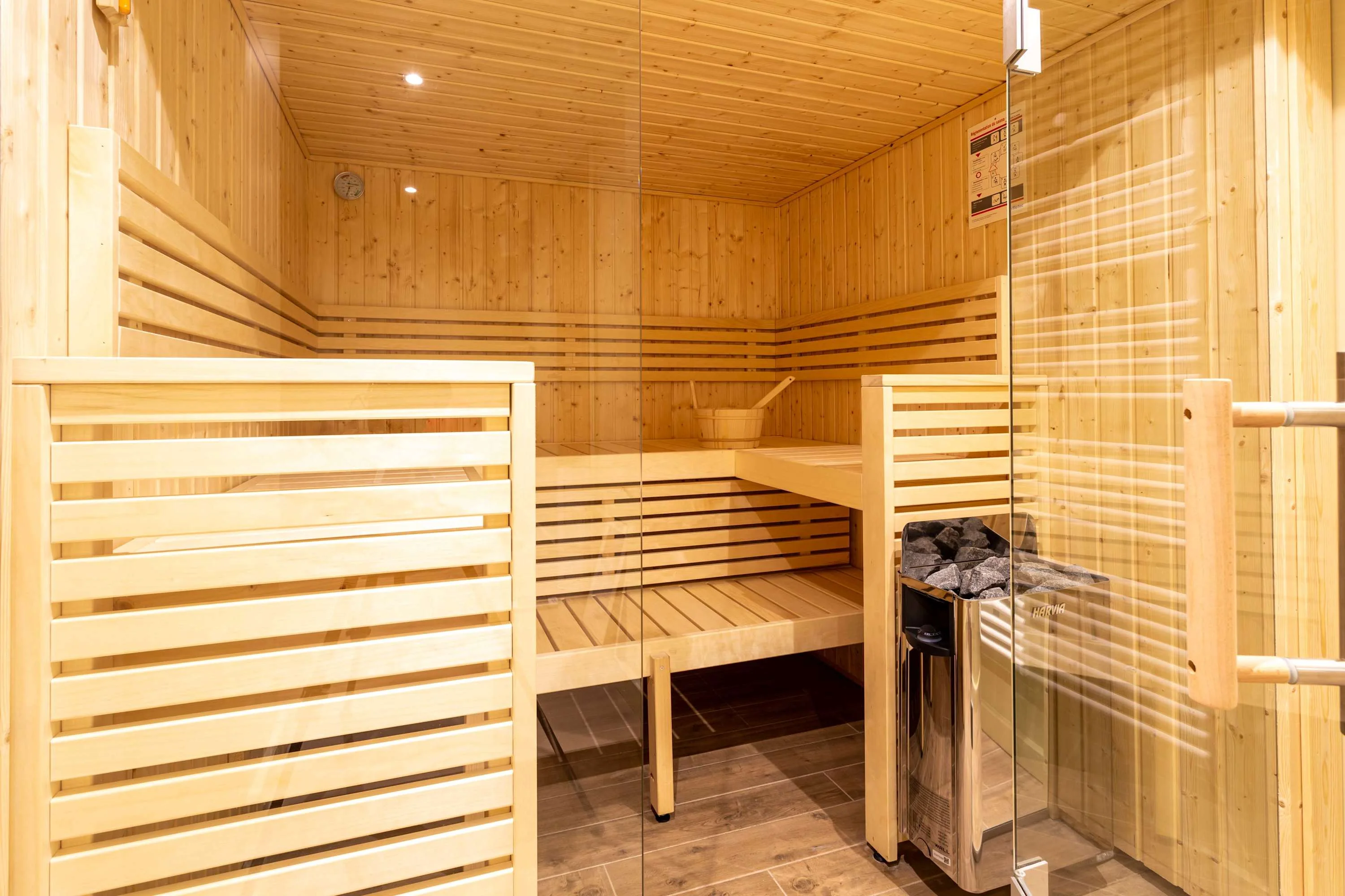 After a day in the mountains, enjoy the sauna