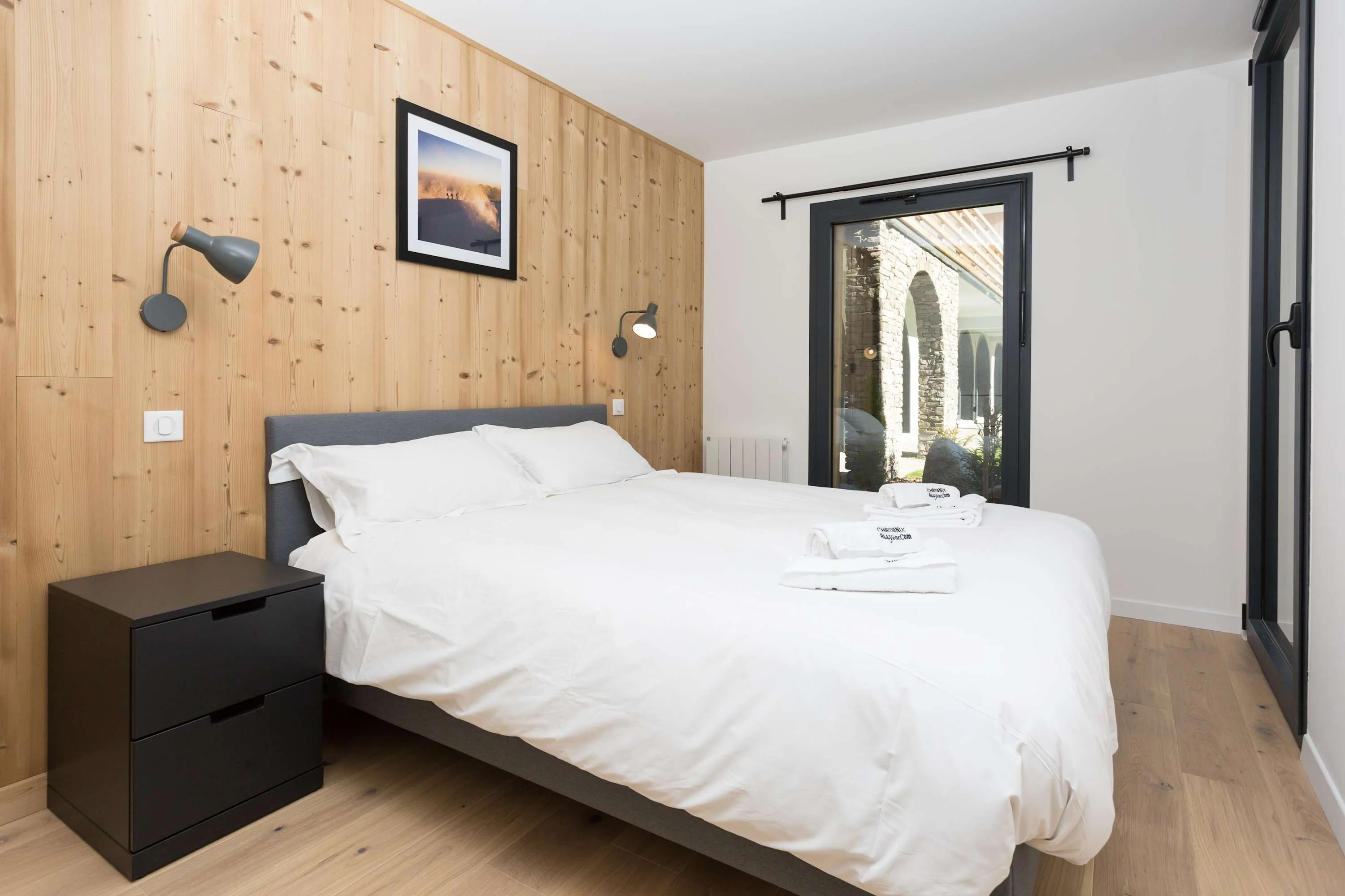 Third double bedroom also enjoys terrace access