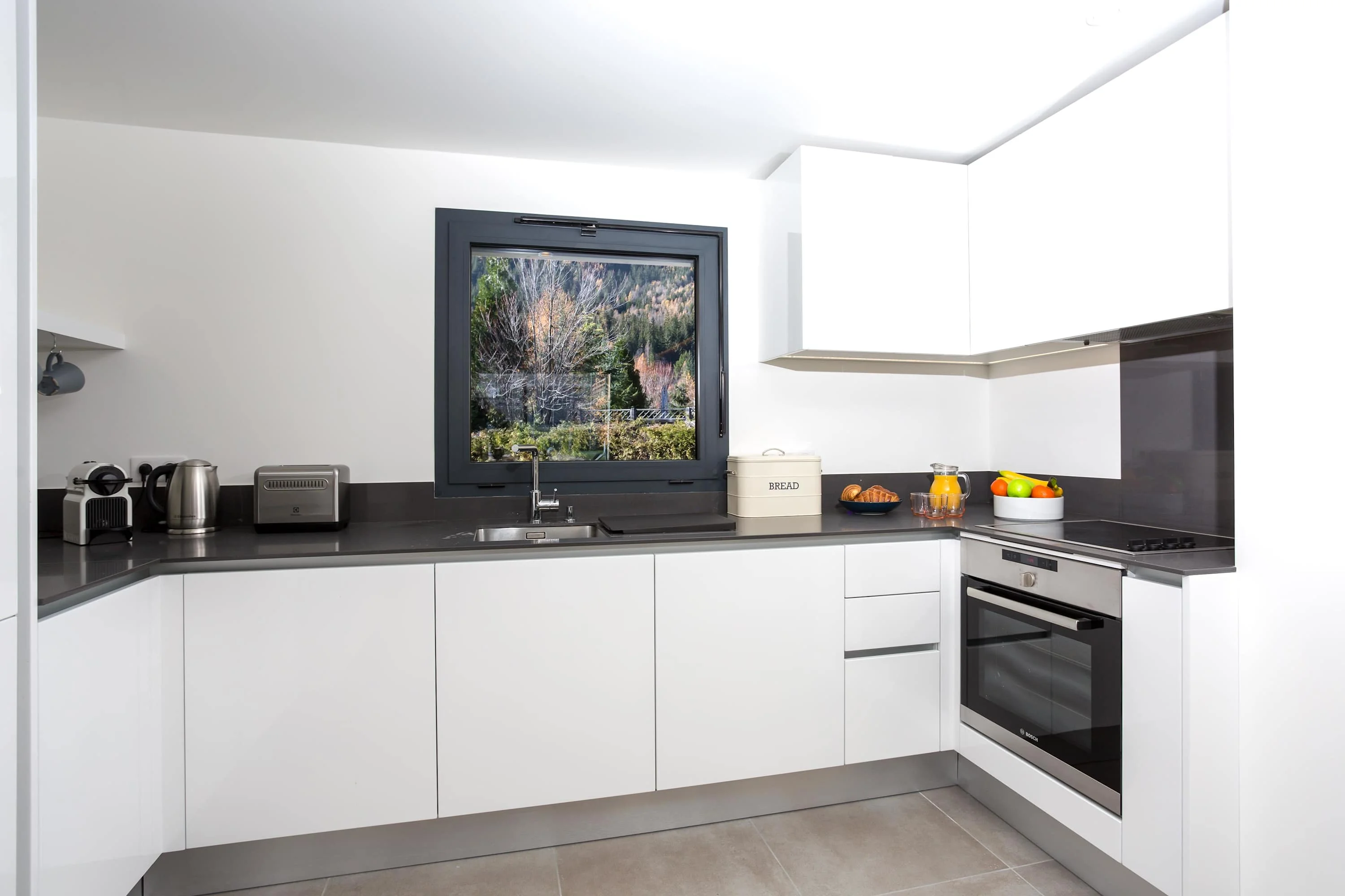 Modern kitchen is well-equipped with everything you need