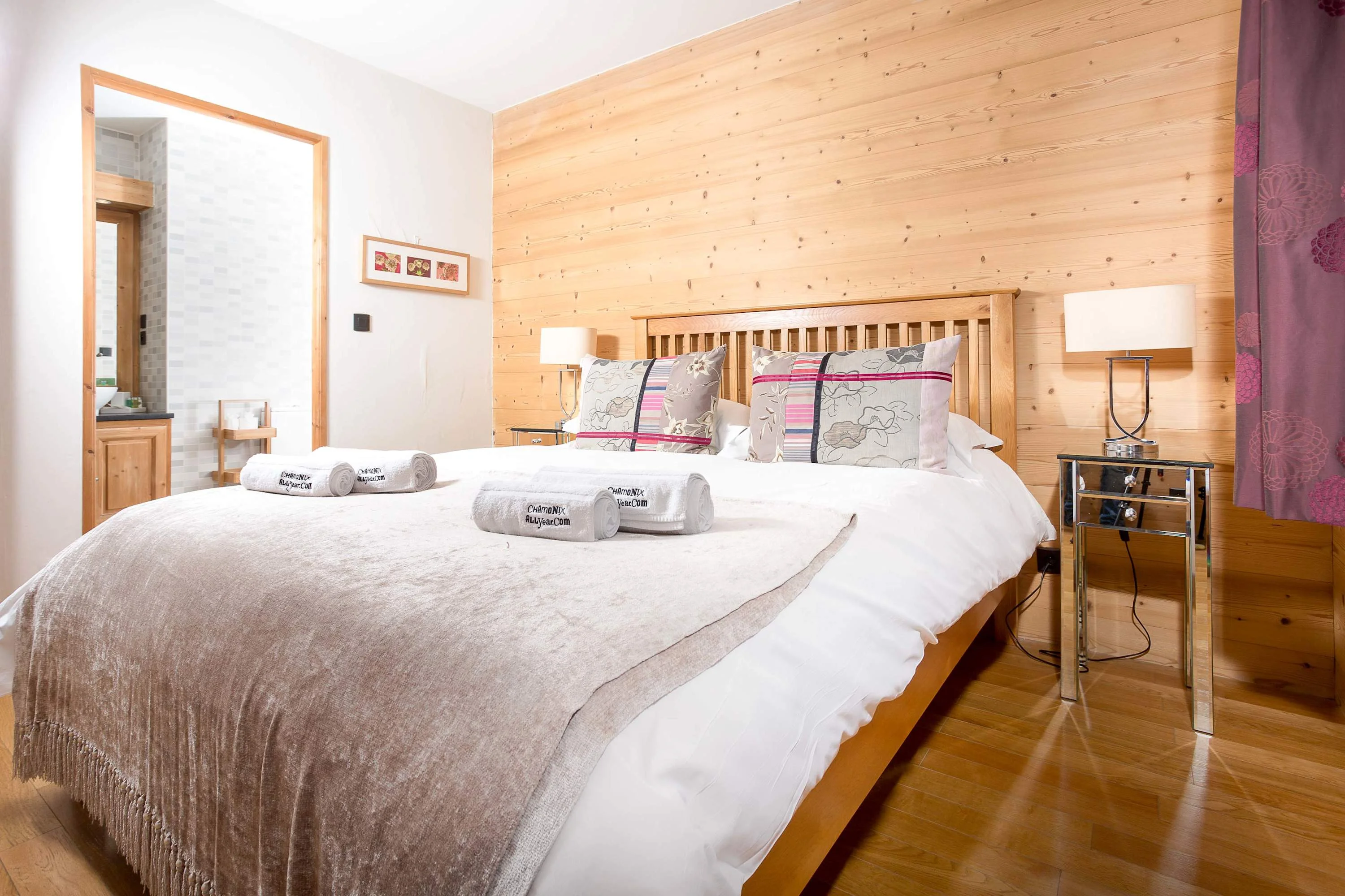 Master bedroom and ensuite bathroom