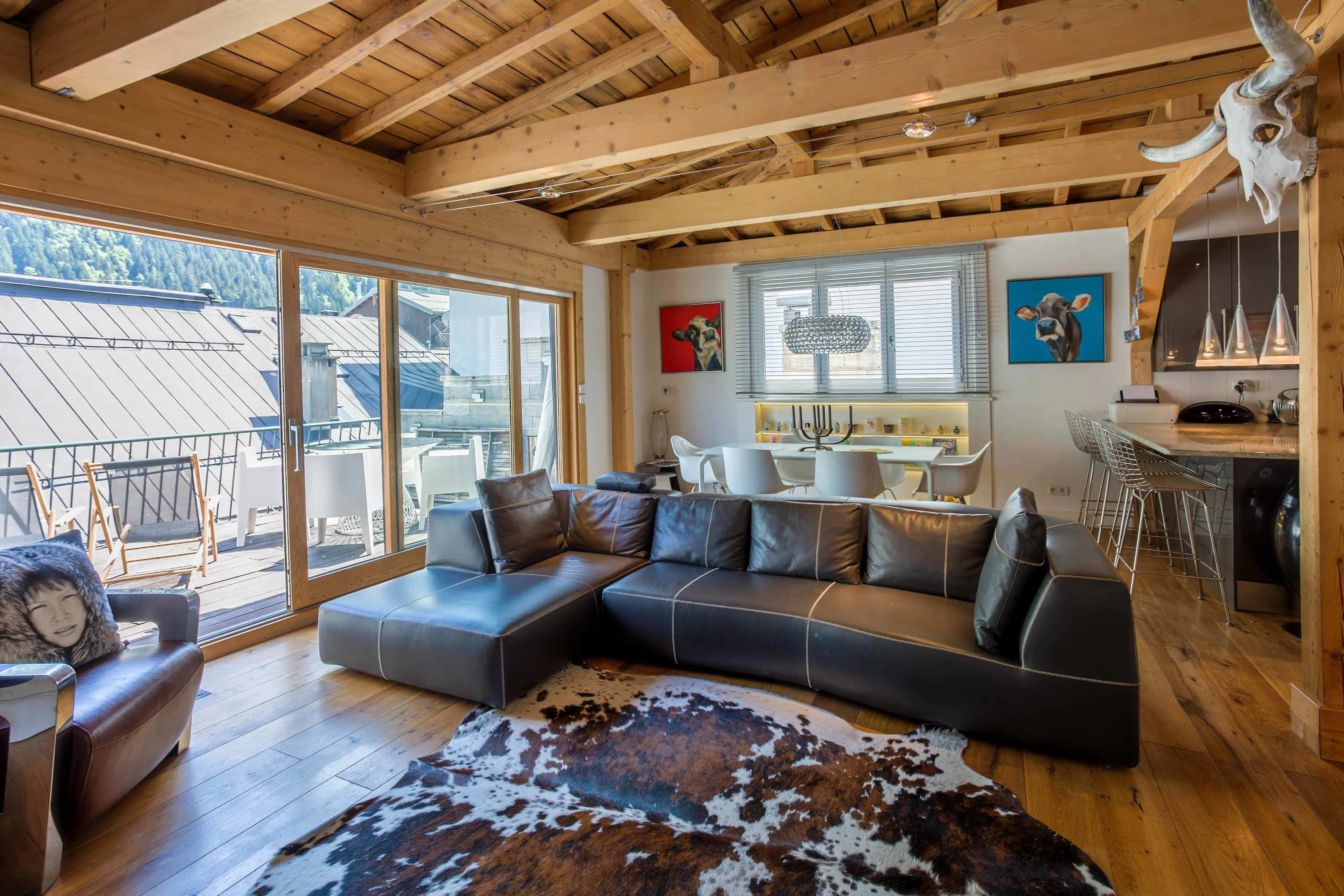 Lounge leading to outside terrace