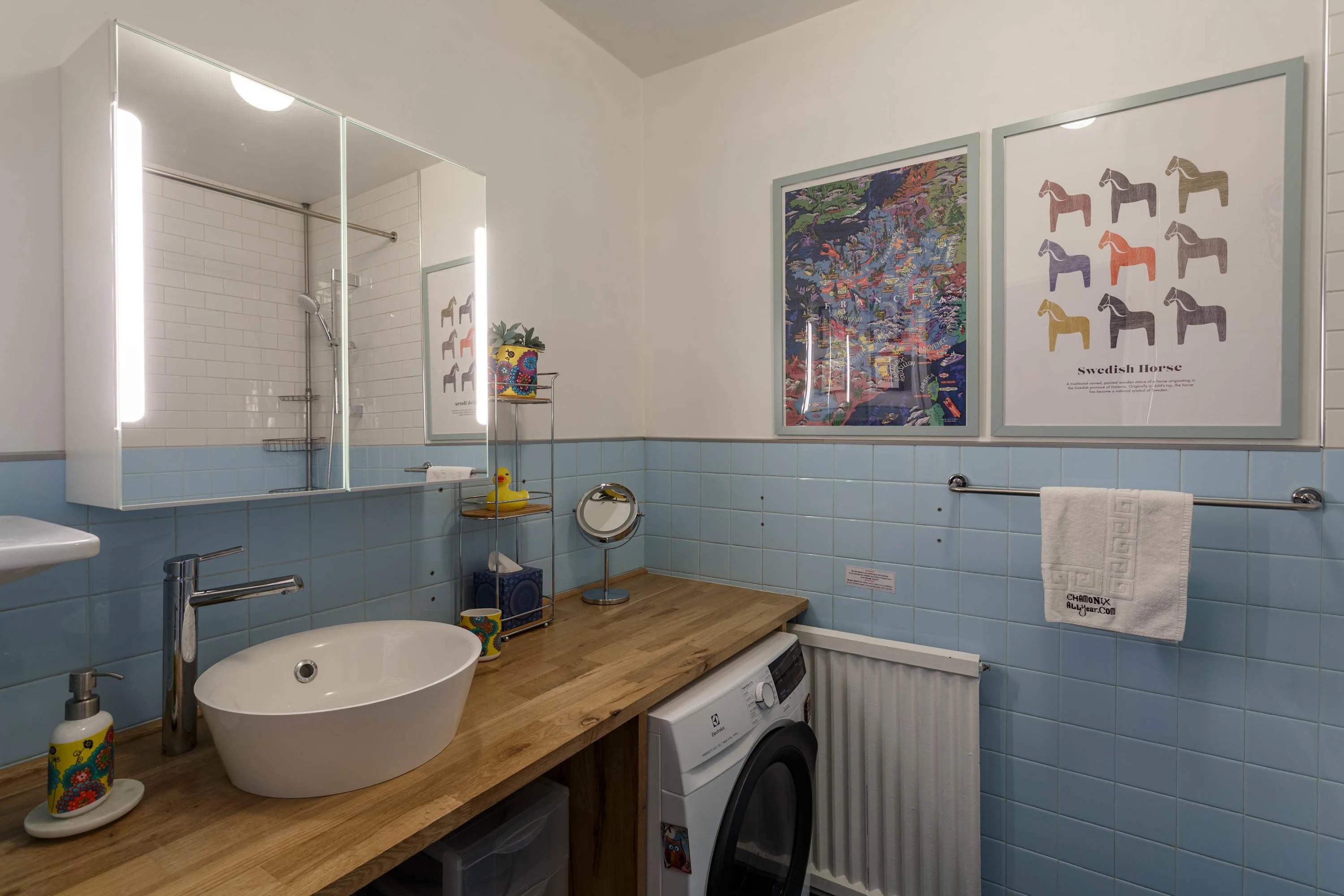 Bathroom with washing machine