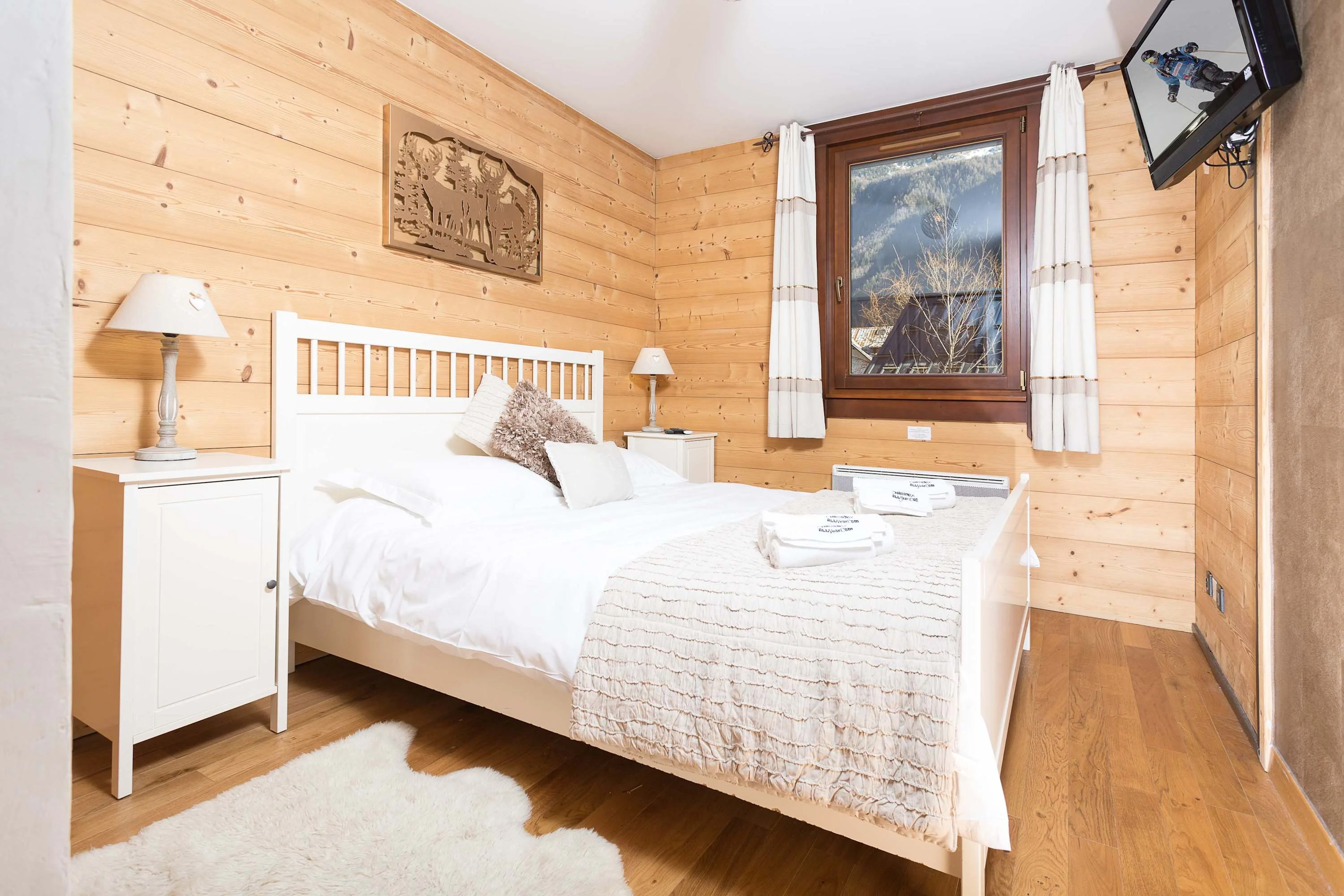 Master bedroom with Smart TV