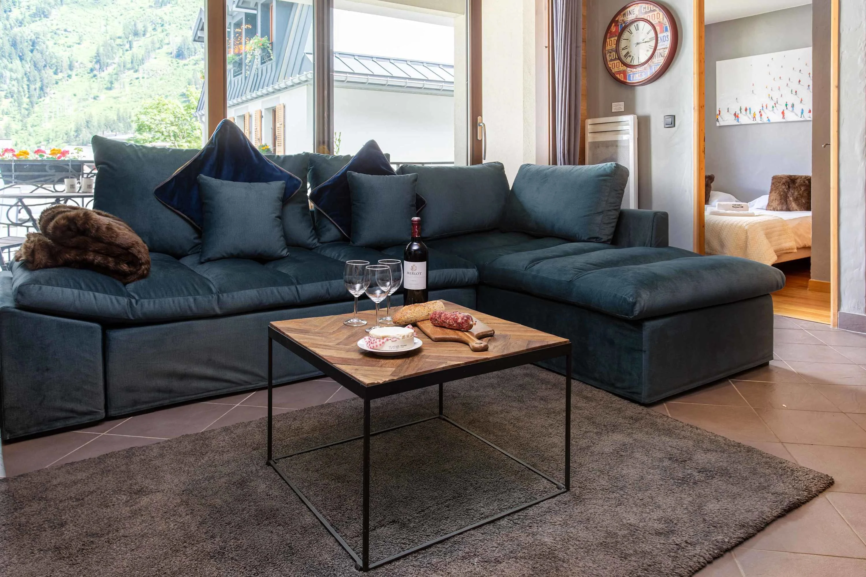 Comfortable L shaped sofa bed