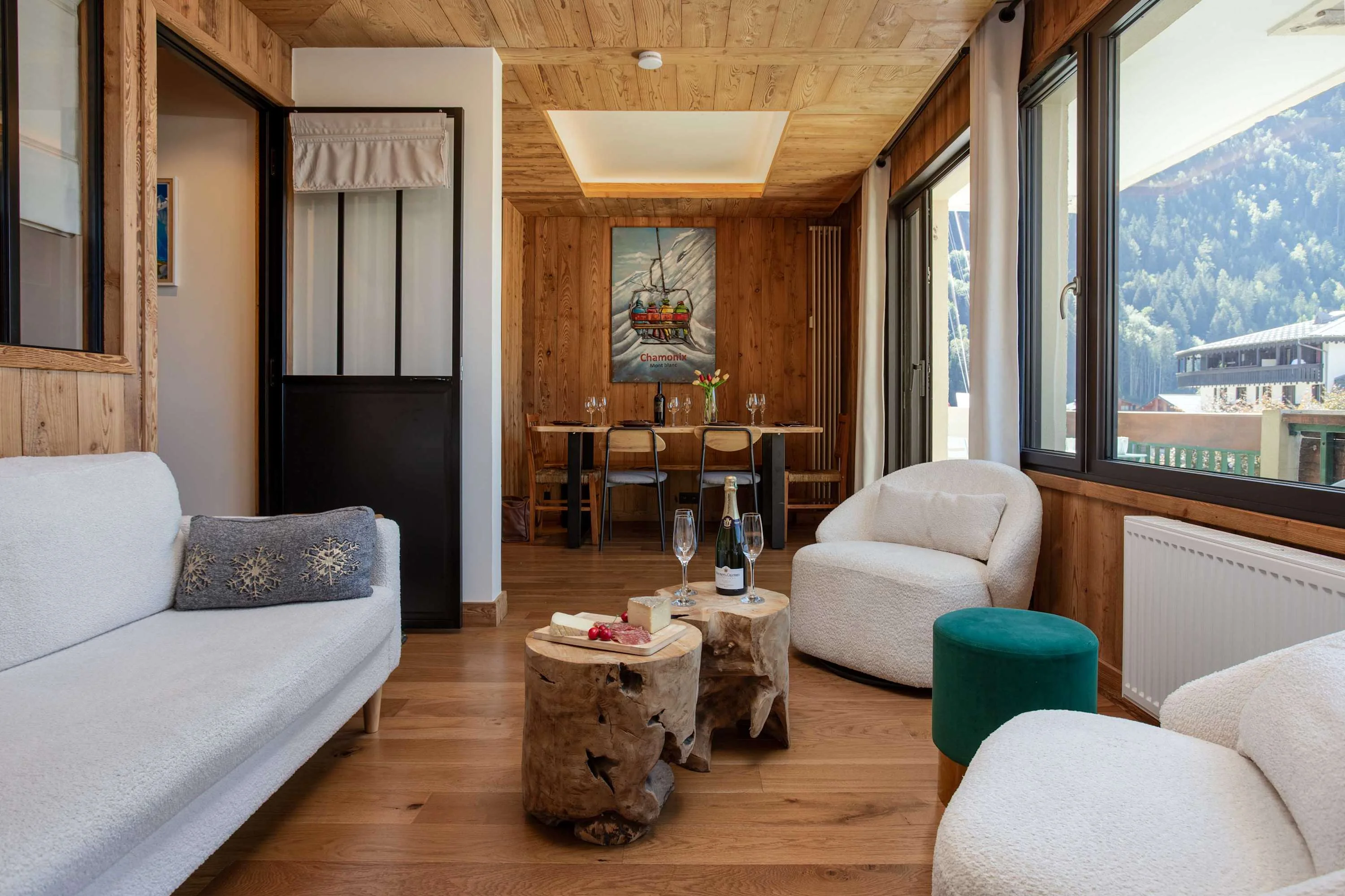 Open plan living dining room